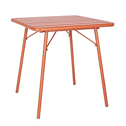 Bolero Table carrée acier - Terracotta