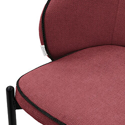 Acheter ML-Design Set de 6 chaises de salle à manger rouge assise en tissu et corps en métal