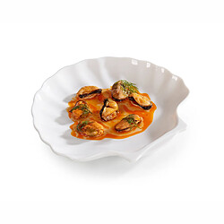 Assiette Mélamine Coquille Saint-Jacques 25 x 23,5 cm - Pujadas