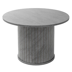 ML-Design Table basse ronde Ø60x50cm plateau dépassant aspect béton gris pour café et thé