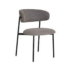 Lisa Design Erica - lot de 2 chaises en tissu bouclette - pieds en acier