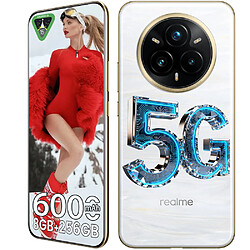 Realme 14 Pro+ 5G Téléphone Portable 8Go+256Go 6000mAh 120Hz 50MP 6,83" Smartphone - Blanc