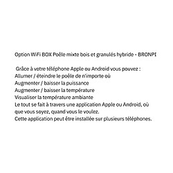 Interstoves Boitier WiFi pour Poêle mixte bois et granulés hybride BRONPI -