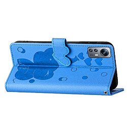 Avis Tongez Étui Pour Xiaomi Redmi Note 12S 4G Bicelle Trois emplacements pour cartes Cuir Premium Bleu