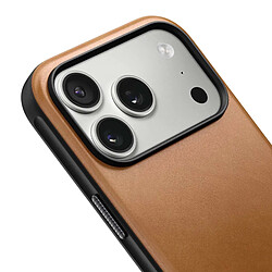 Nomad Coque pour iPhone 17 Pro MagSafe en Cuir Premium Antichocs Marron clair pas cher