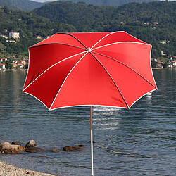 Maffei Parasol antivolant UV 50+ pour plage jardin piscine Malta - Rouge