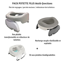 Potette Plus Pack Pot Bébé 3 en 1 – Pot de Voyage, Réducteur de Toilettes et Pot de Maison