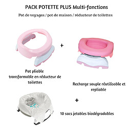 Potette Plus Pack Pot Bébé 3 en 1 – Pot de Voyage, Réducteur de Toilettes et Pot de Maison