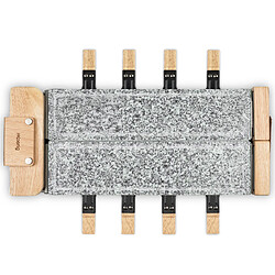 H.Koenig Raclette, pierre à cuire 8 personnes design bois - WOD362 