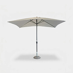 Cosma Parasol de jardin 2x3m en polyester blanc Poly