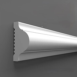 Moulure en polymère peignable Protocole Home, 2400 x 25 x 15 mm, blanc mat, finition décorative et facile à installer.