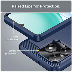 Avis Htdmobiles Coque pour Honor X5c Plus - housse etui silicone gel carbone + verre trempe - BLEU FONCE