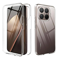 Htdmobiles Coque pour Xiaomi 15T Pro 5G - housse etui silicone gel fine 360 integrale (avant et arriere) + verre trempe - TRANSPARENT