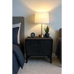 Chevet velours compact Protocole Home, 2 tiroirs, 50 x 40 x 45 cm.