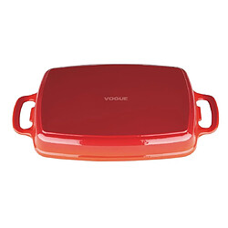 Plat en fonte rectangulaire 2.8 L rouge - Vogue