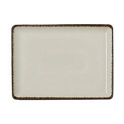 Lot de 6 assiettes en Porcelaine sable L 270 mm l 200 mm H 25 mm - Was Germany