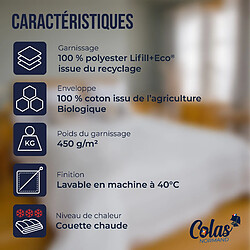 Avis Colas Normand Couette coton bio chaude - 140x200 cm