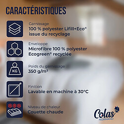 Avis Colas Normand Couette 100% écologique chaude - 220x240 cm