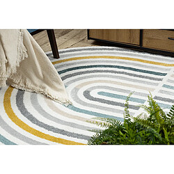 RUGSX Tapis FUSION 5711 blanc vert foncé Shape - Géométrique, moderne, abstrait, irrégulier 160x220 cm pas cher