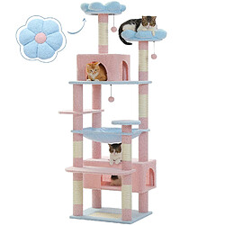 PAWZ Road Arbre à Chat Géant 184 cm avec Griffoir et Condo Bleu L