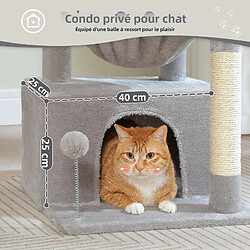 Acheter Pawz road Arbre à chat avec grand condo - 83 cm - gris