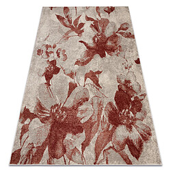RUGSX Tapis FUSION 8259 crème bordeaux - Fleurs, moderne, abstrait 180x270 cm