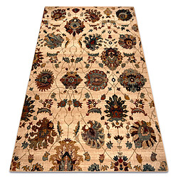 RUGSX Tapis en laine OMEGA LATICA fleurs crème 135x200 cm