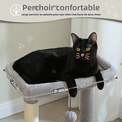 Pawz road Arbre à chat avec grand condo - 83 cm - gris pas cher