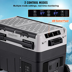 Acheter Vevor Réfrigérateur 50L 12V double zone, -20/20°C, avec roues, camping, bateau