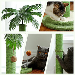 Pawz road Arbre à chat en forme de cocotier - 85 cm - Marron pas cher