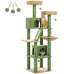 PAWZ Road Grand Arbre à Chat Multi-Niveaux 180 cm Beige