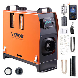 Vevor Chauffage diesel portable 12V 8kW, 0,16-0,62L/h, 8-36°C, LCD/Bluetooth, réserv.5L