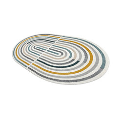 Avis RUGSX Tapis FUSION 5711 blanc vert foncé Shape - Géométrique, moderne, abstrait, irrégulier 160x220 cm
