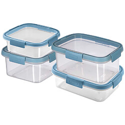 SMART FRESH ECO Lot de 4 boîtes de conservation transparentes 0.9L/1L/1.1L/1.2L - Veba