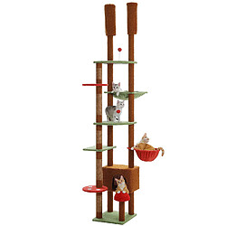 PAWZ Road Arbre à Chat du Sol au Plafond Gothique Noir