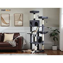PAWZ Road Grand Arbre à Chat Multi-Niveaux 180 cm Gris pas cher