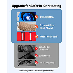 Avis Vevor Chauffage diesel 8kW 12-24V, 0,18-0,36L/h, télécom., interrupteur LCD