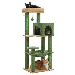 PAWZ Road Arbre à Chat 116 cm avec Hamac et Maison Gris M