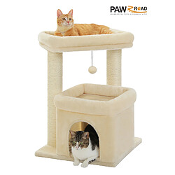 PAWZ Road Petit Arbre à Chat avec Condo Douillette 59 cm Beige