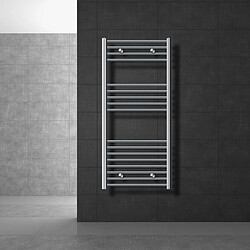 LuxeBath Radiateur de salle de bain Sahara Raccord latéral sèche-serviettes Chrome 60x120