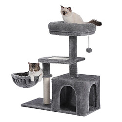 PAWZ Road Arbre à Chat pour Chaton Hamac & Niche 80 cm Gris