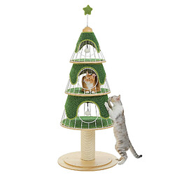 PAWZ Road Arbre à chat sapin de Noël 130 cm Vert Sapin