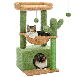 PAWZ Road Petit Arbre à Chat Cactus avec Grand Condo 83 cm Vert