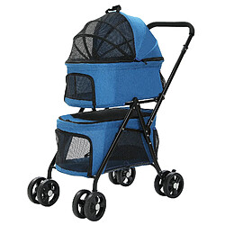 PAWZ Road Poussette Pour Chien 75 × 46 × 102 cm Bleu