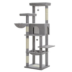 PAWZ Road Grand Arbre à Chat Stable 186 cm Gris