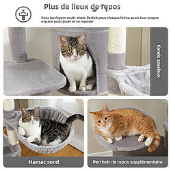 Pawz road Arbre à chat - 150 cm - Gris pas cher