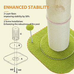 Avis PAWZ Road Grand Poteau à Griffer Arbre à Chat 60cm Rose