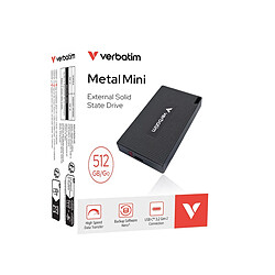 Mini SSD Verbatim en métal USB-C 3.Gen 2 (32030)