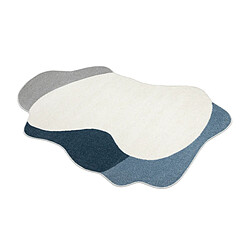 RUGSX Tapis FUSION 5710 blanc bleu foncé Shape - Abstraction, moderne, abstrait, irrégulier 200x290 cm