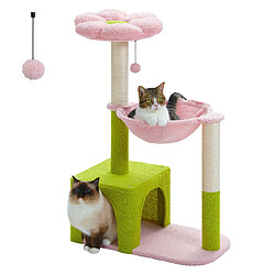 PAWZ Road Arbre à Chat Fleur 93 cm Vert / Rose